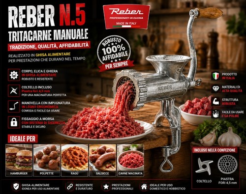 Tritacarne manuale reber - manuale,